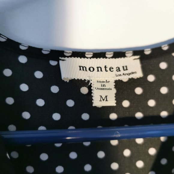 Monteau Polka Dot Blouse M - Picture 4 of 5